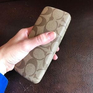Coach hard eyeglasses glasses case only